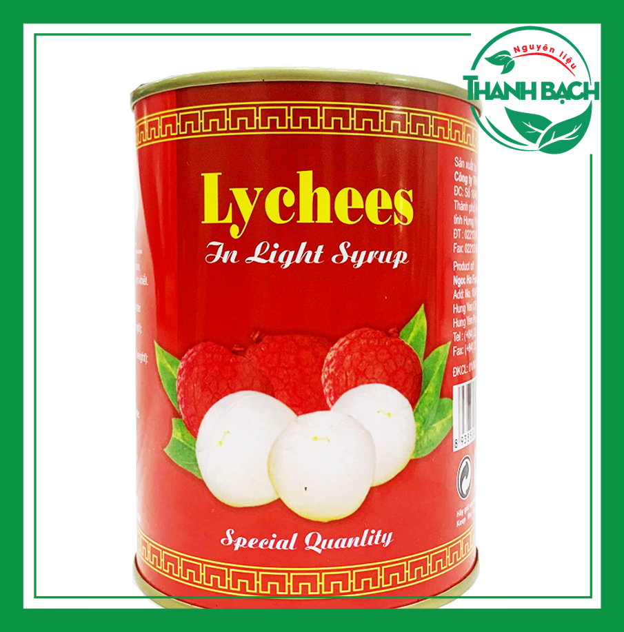 vải thiều ngâm lon đỏ Ngọc Hà 454gr