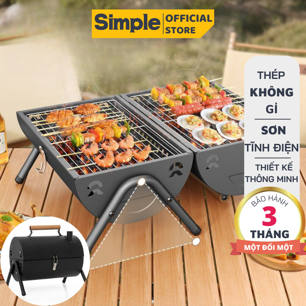 Bếp nướng than hoa, bếp nướng bbq ngoài trời, bếp nướng mini bbq hàng loại 1 bảo hành 12 tháng