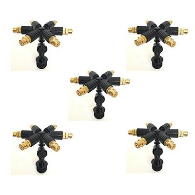 Set 5 vòi phun sương 6 cửa đầu đồng