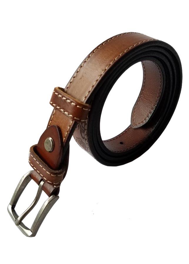 Thắt lưng dây nịt đầu kim nữ da bò thật biggben nnb23