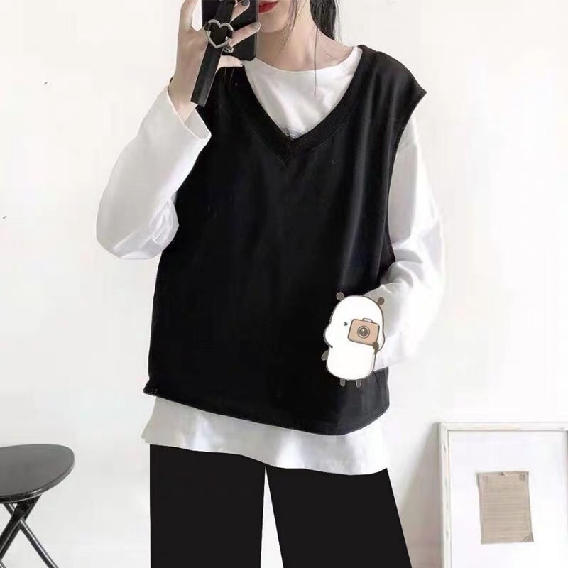 SÉT ÁO 3 MÓN ÁO GILE KÈM ÁO SUÔNG DÀI TAY VÀ QUẦN ỐNG RỘNG NHÉ BẠN