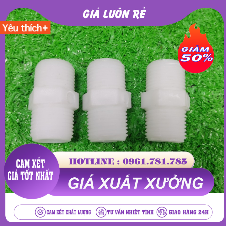 Nối thẳng 2 đầu ren 21 phụ kiện lọc nước