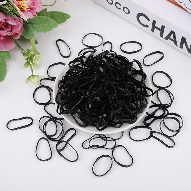 Thun đen buộc tóc 1kg, thun cột tóc giá sỉ 20g, 50g