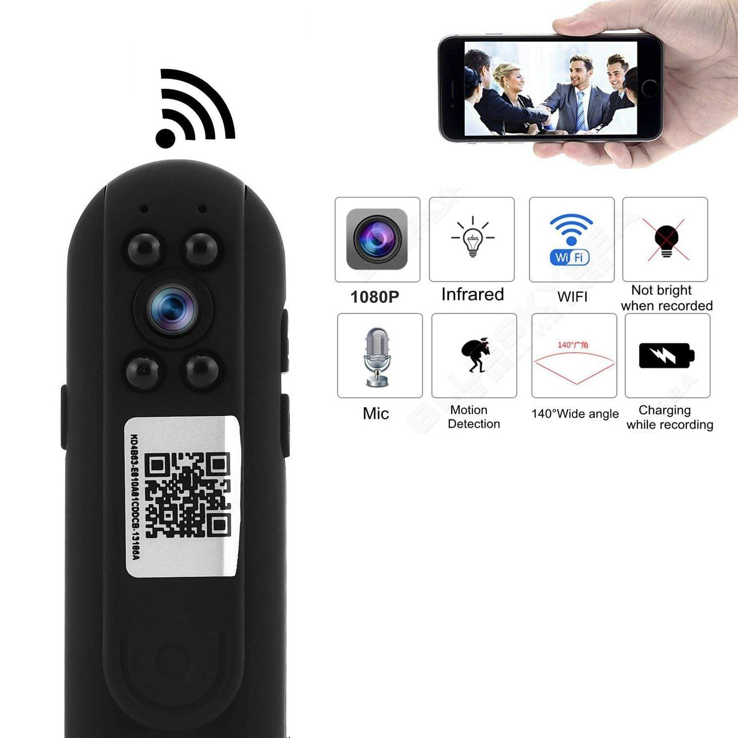 Camera giám sát ip then cài áo l8 phát wifi và led hồng ngoại hỗ trợ ban đêm