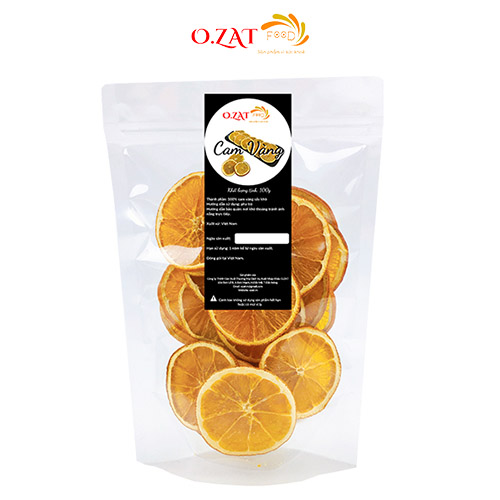Cam Vàng cắt lát sấy khô O.ZAT 100g – nguyên lát 100% không bể không vụn -nguyên liệu detox