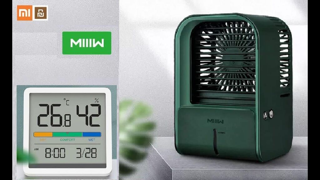 Quạt Tích Điện Phun Sương Xiaomi Chính Hãng – Làm Mát 2 Trong 1, Pin Sạc Dung Lượng Lớn, Gió Mạnh, Tiết Kiệm Điện (Màu Xanh)