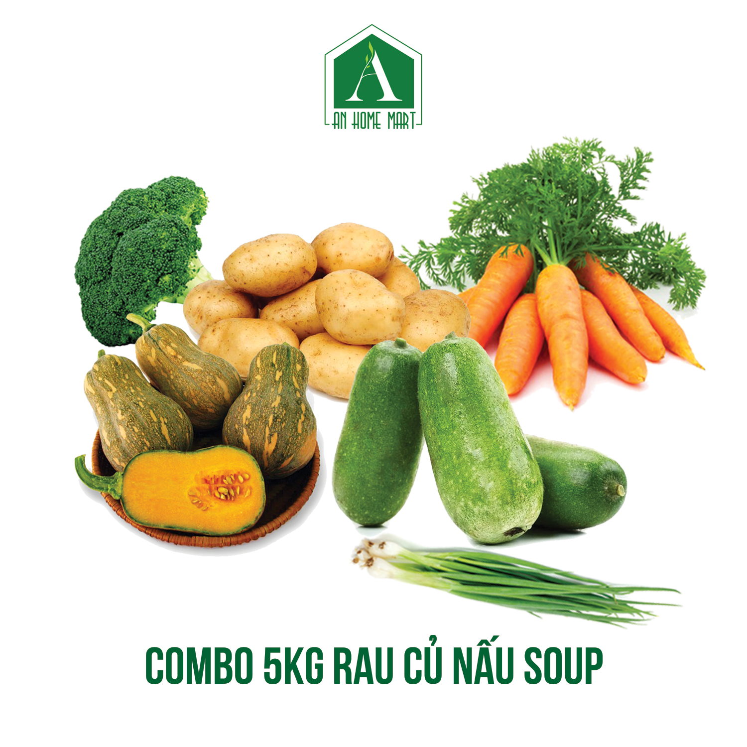 Combo 5kg rau củ nấu món soup/súp