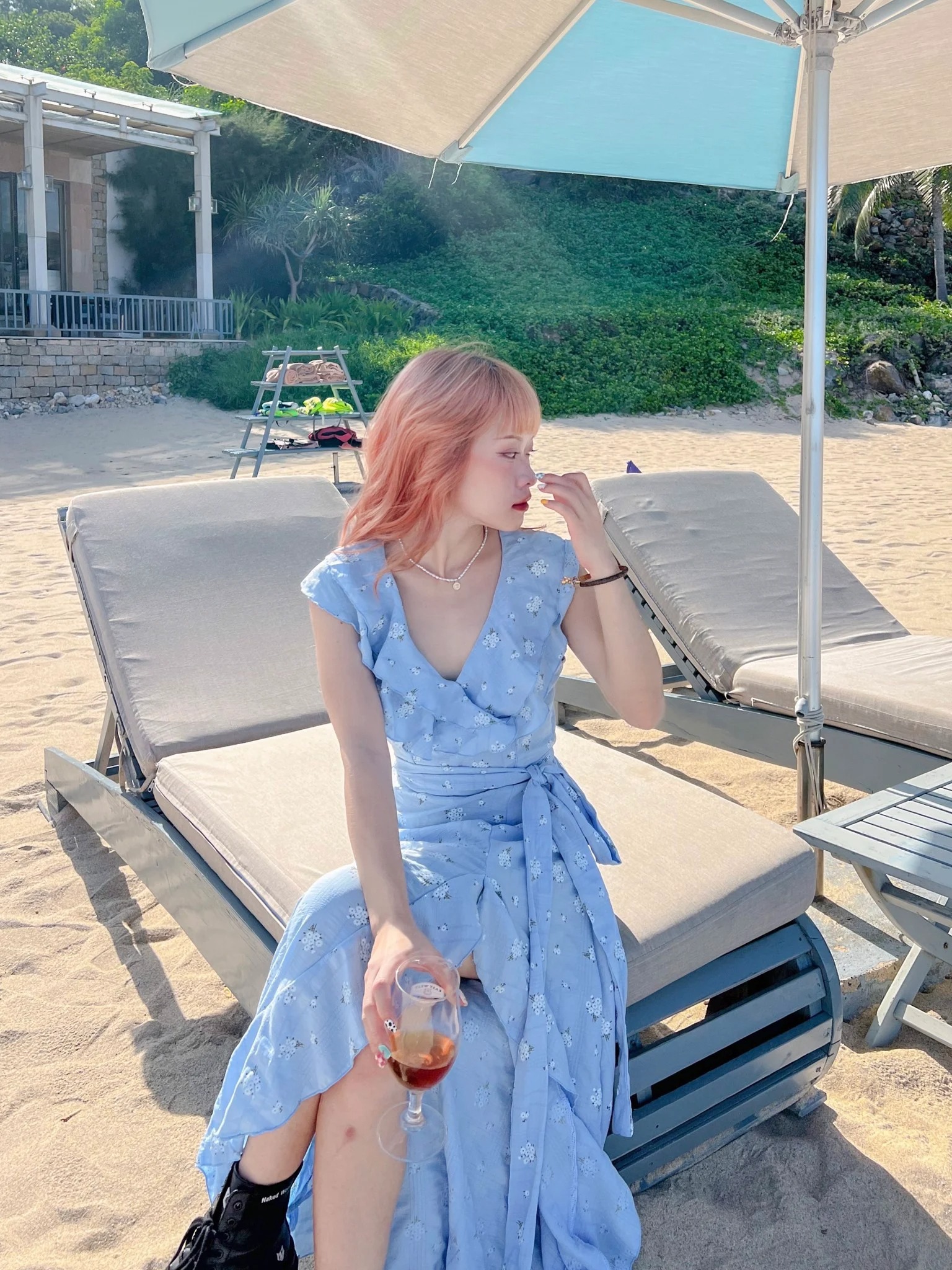 Rachel Dress - Đầm hoa đuôi cá xẻ tà - Remmus.vn