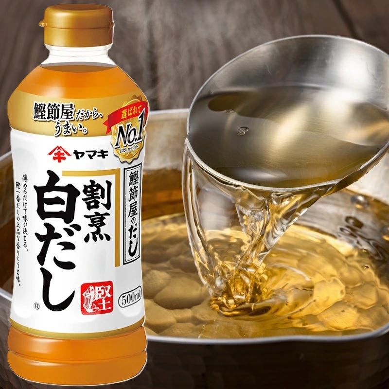 Nước dùng Dashi trắng Yamaki Shiro Kappo 500ml- Hàng Nội Địa Nhật 100%