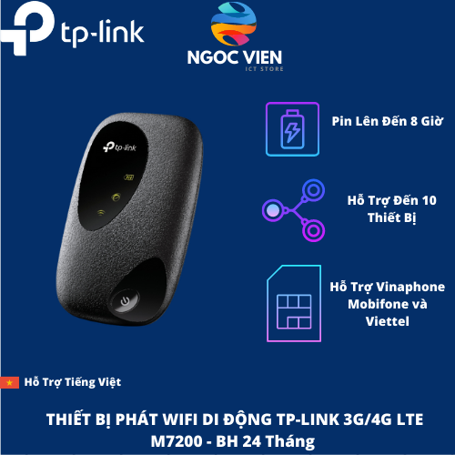 [🔥Bán Chạy🔥] Bộ Phát Wifi Di Động 3G/4G TP-Link M7000 / M7200 Pin 2000 mAh