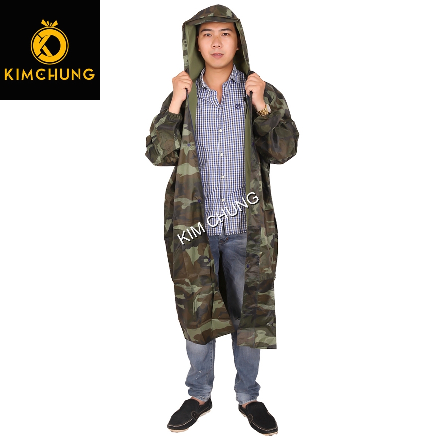 [HCM](Size 3XL 1m65 trở lên mặc vừa) Áo khoác đi mưa vải dù VẨY CÁ cao cấp có dây kéo và nút gài