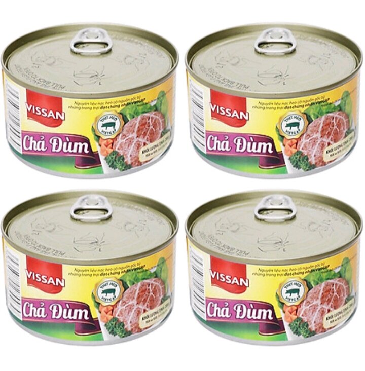 1 lốc 4 hộp chả đùm vissan 200g 4 lonx200g