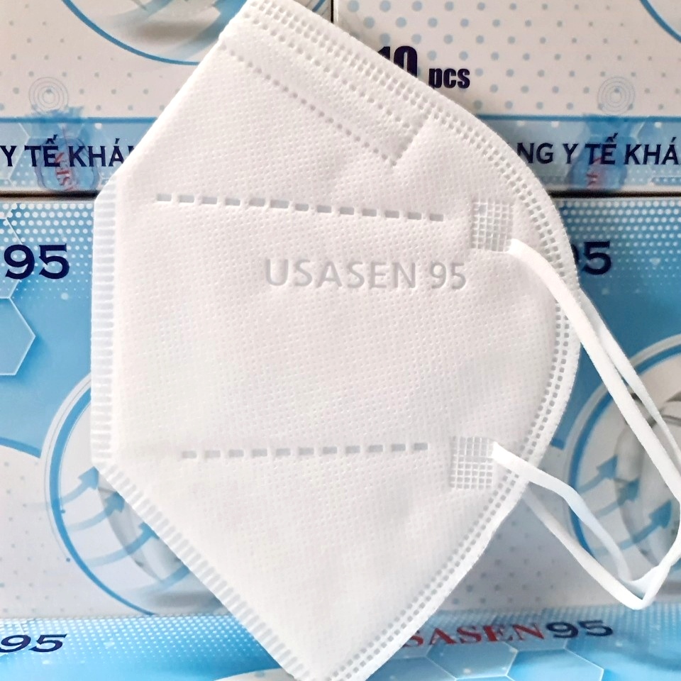 [Combo 10 Hộp] Khẩu trang y tế kháng khuẩn Usasen95 4 lớp màu trắng - Hàng chính hãng - Hộp 10 cái chất lượng cao