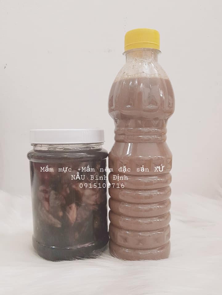 [HCM]COMBO 1HỦ MẮM MỰC 500gr+1CHAI MẮM NÊM 450ml