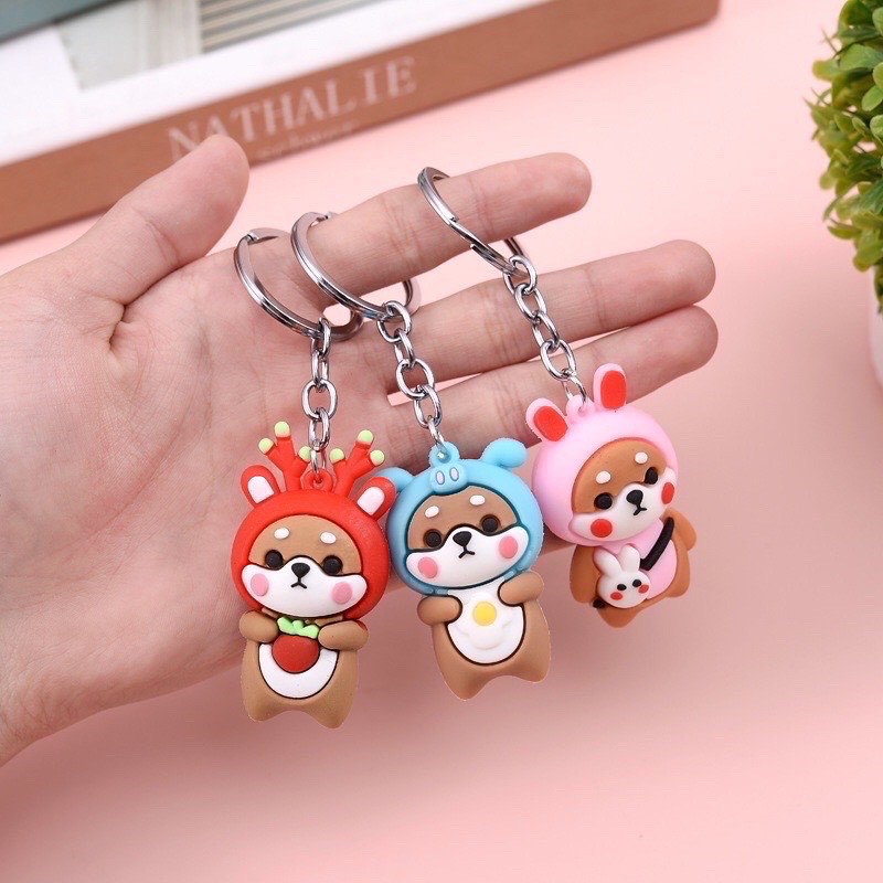 Móc khoá hình chó shiba siêu đáng yêu