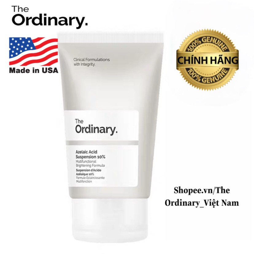 Serum The Ordinary Azelaic Acid Suspension 10% Kem dưỡng sáng da, mờ thâm