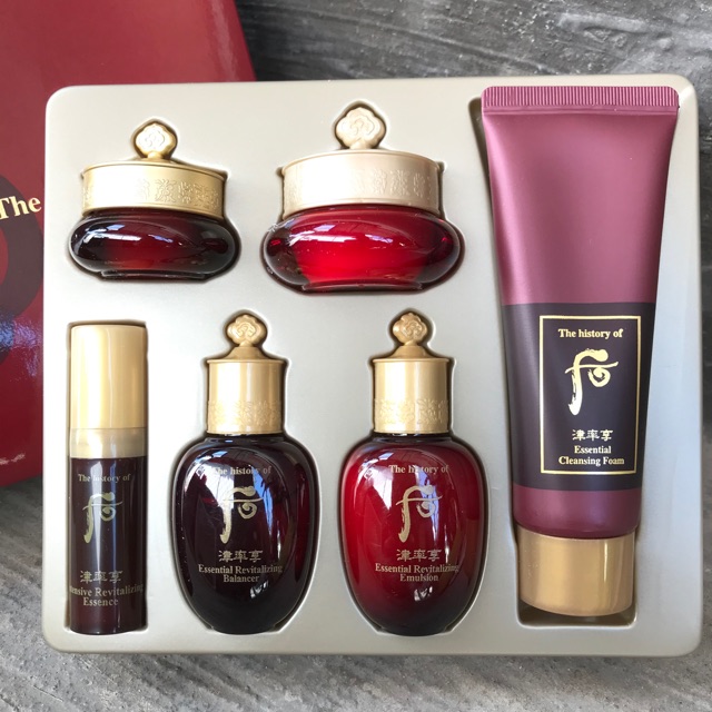 [HCM]Set Whoo Đỏ Dưỡng  Trắng  Da 6 Món bộ 6 món dưỡng  da Whoo Đỏ