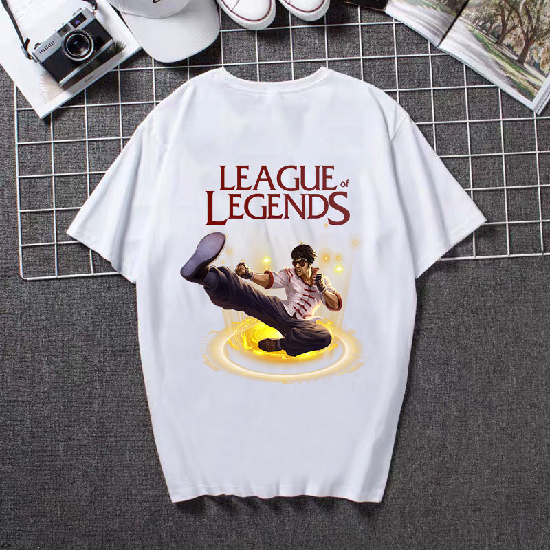 Áo thun cặp nam nữ in hình Lee Sin Thầy tu mù, LOL Liên Minh Huyền Thoại - Áo phông local brand