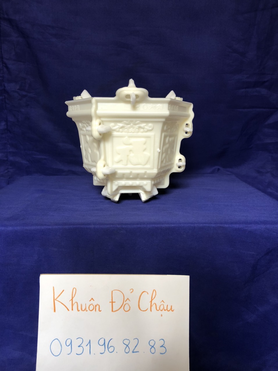 Khuôn đúc chậu cảnh lục giác 20cm nhựa ABS đầy đủ lòng trong