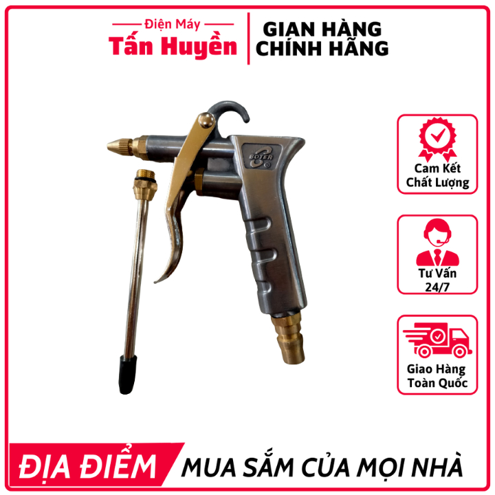 Súng xịt khô boter 2way súng xịt bụi khí nén nhựa boter các loại