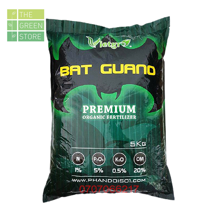 5kg Phân dơi hữu cơ nhập khẩu Indonesia Bat Guano cho hoa lan, hoa hồng, mai vàng, cây cảnh, rau màu, cây ăn trái