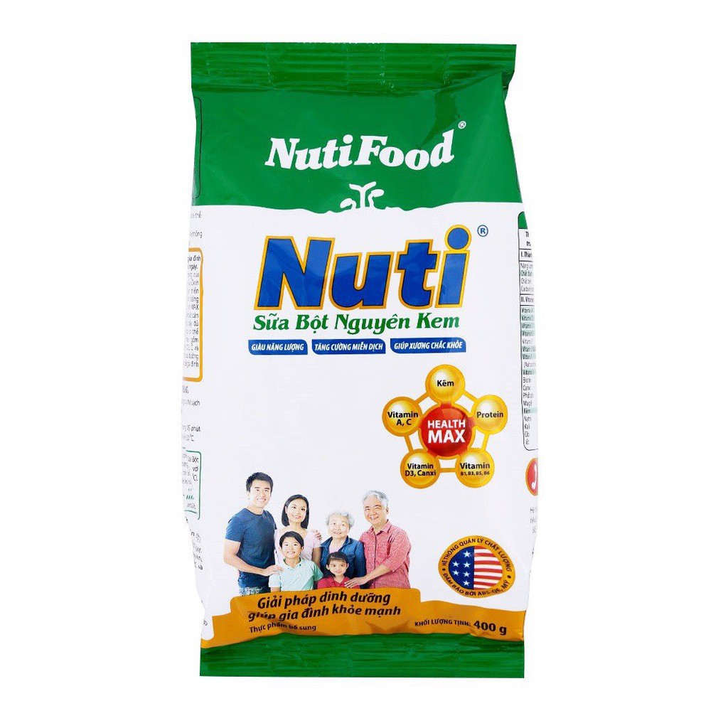 Sữa bột nuti nguyên kem 400g