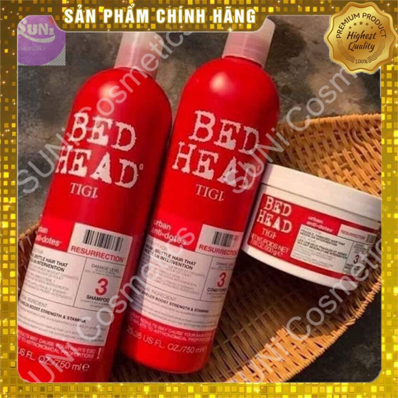 Tigi bed head đỏ - cặp dầu gội + xả phục hồi hư tổn - 2 chai 750ml chuẩn chính hãng usa