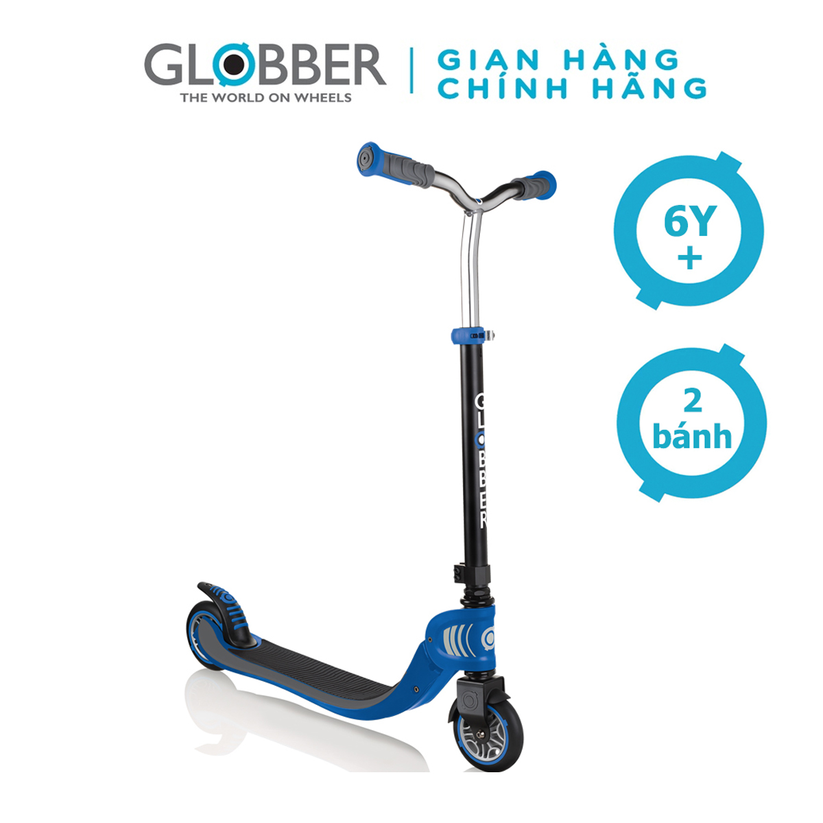 Xe trượt scooter 2 bánh gấp gọn Globber Flow 125 cho trẻ em từ 6 tuổi