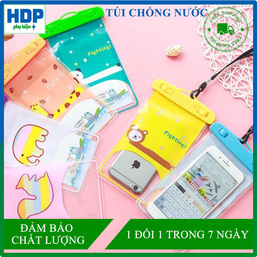 Túi Chống Nước Điện Thoại- HUNGDP- Túi Chống Nước Đi Biển, Ngăn Không Khí, Nước Lọt Vào Bên Trong, Thoải Mái Tự Tin Bơi Lội, Kiểu Dáng Dễ Thương