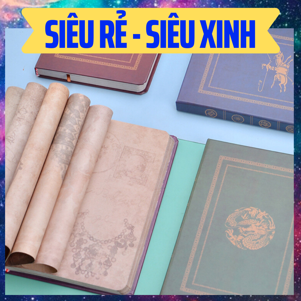Sổ tay ghi chép vintage - sổ bìa cứng cao cấp phong cách cổ điển độc đáo - unicorn.shop