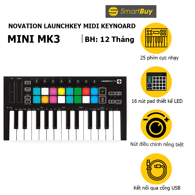 Đàn điện tử Novation Launchkey Mini MK3