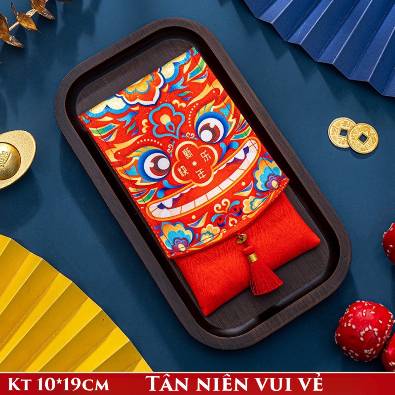 Bao lì xì vải gấm thêu cao cấp, bao lì xì tết vải gấm cao cấp mẫu đẹp độc quyền