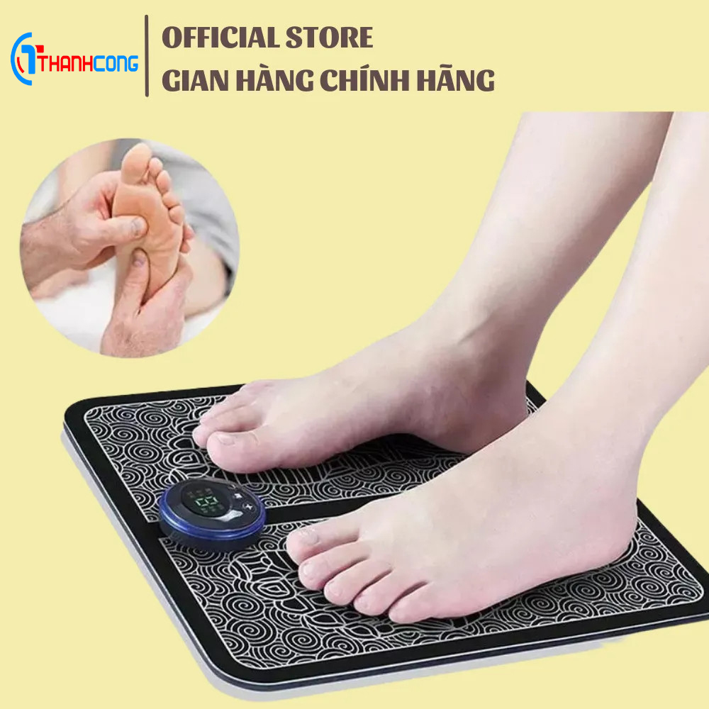  Thảm Massage Chân EMS Thư Giãn Trị Liệu Nhức Mỏi Máy Massage Bàn Chân Bấm Huyệt Đa Điểm 5 Chế Độ 9 Mức Cường Độ Công Nghệ Xung Điện Màn Hình Kỹ Thuật Số Sạc Pin Tiện Dụng 