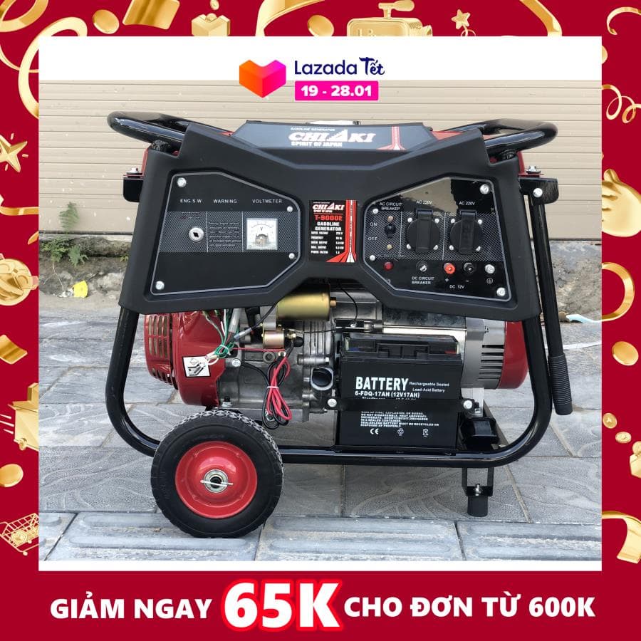 [Trả góp 0%] Máy phát điện 5kw chạy xăng Chiaki H9000E - Máy phát điện gia đình tại Phú thọ