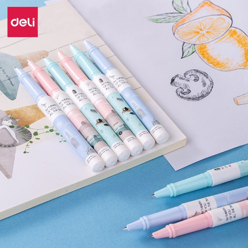 Bút máy ngòi trơn/ngòi kim tinh deli a919