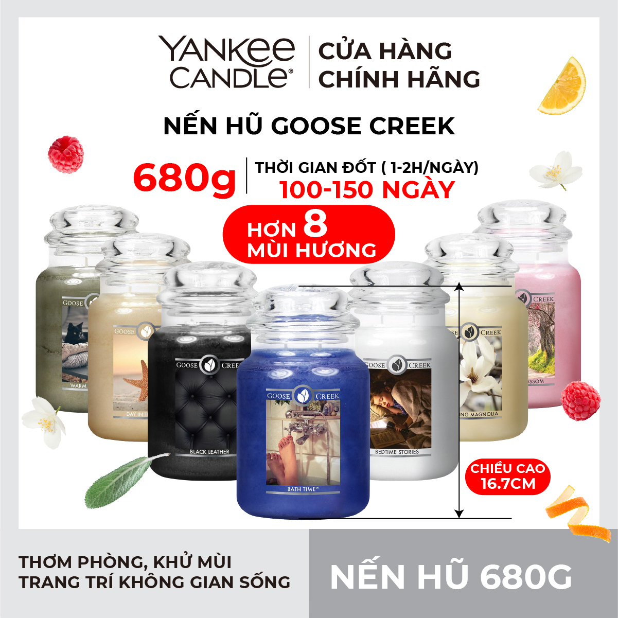 Nến hũ goose creek từ yankee candle - 680g