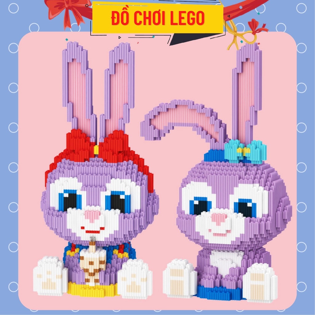 Bộ đồ chơi lắp ghép Lego Thỏ đáng yêu dành cho bé gái (4 màu), Đồ chơi lắp ráp dành cho bé cực yêu