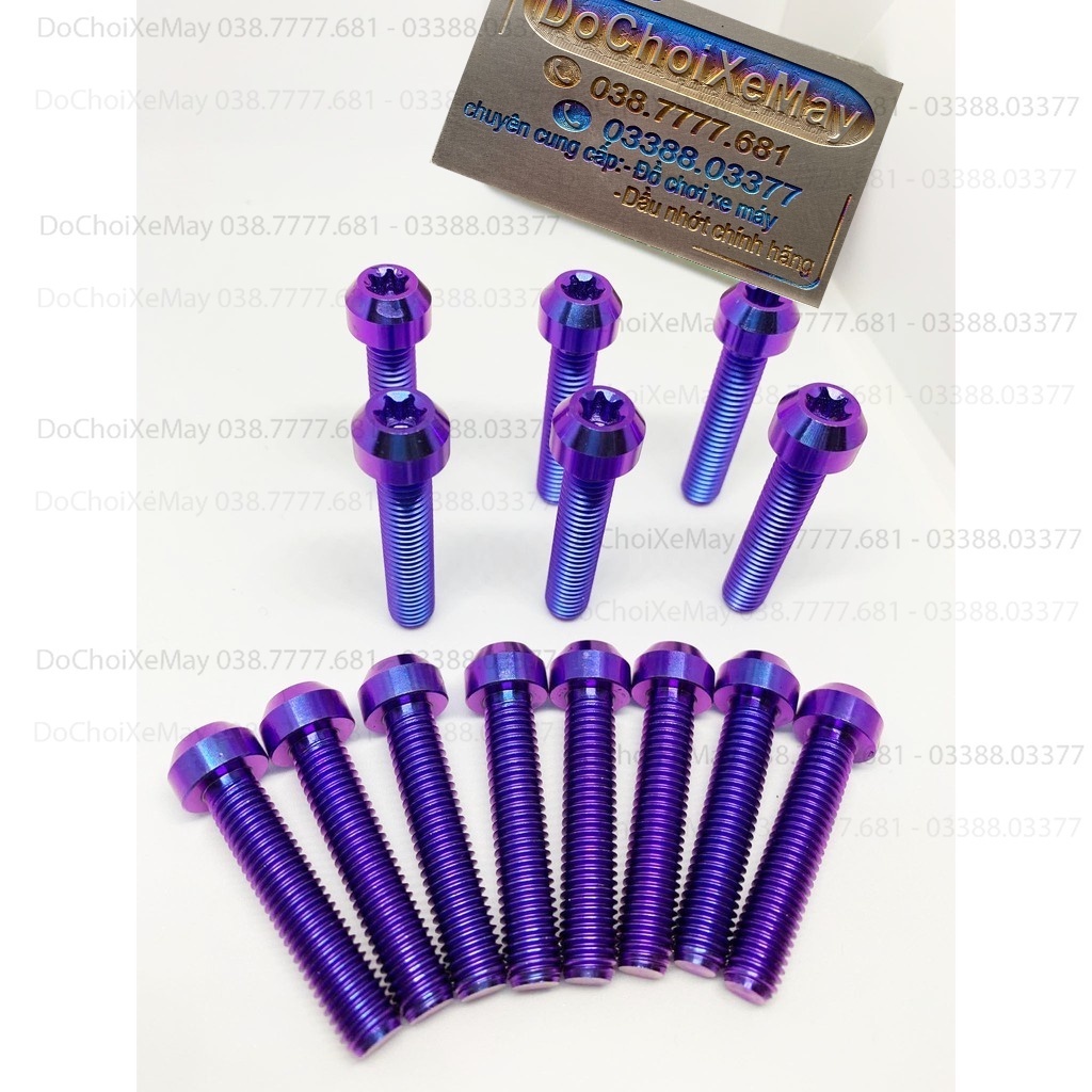 Ốc giữ bố thắng heo Brembo 8li40 titan Gr5 đầu trụ , ốc kẹp bố heo brembo ốc giữ chảng 3 Sonic Raider Satria DoChoiXeMay