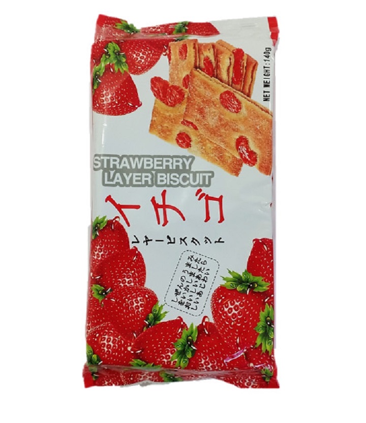 Bánh quy Nhật vị dâu Strawberry Layer Biscuit 140g