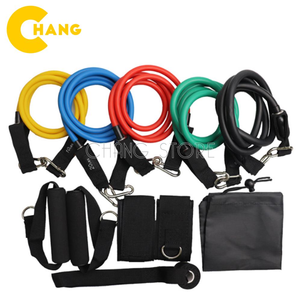 Bộ 5 dây đàn hồi tập gym, dây đàn hồi kháng lực cao cấp, dây đàn hồi tập thể dục tại nhà cho nam và nữ