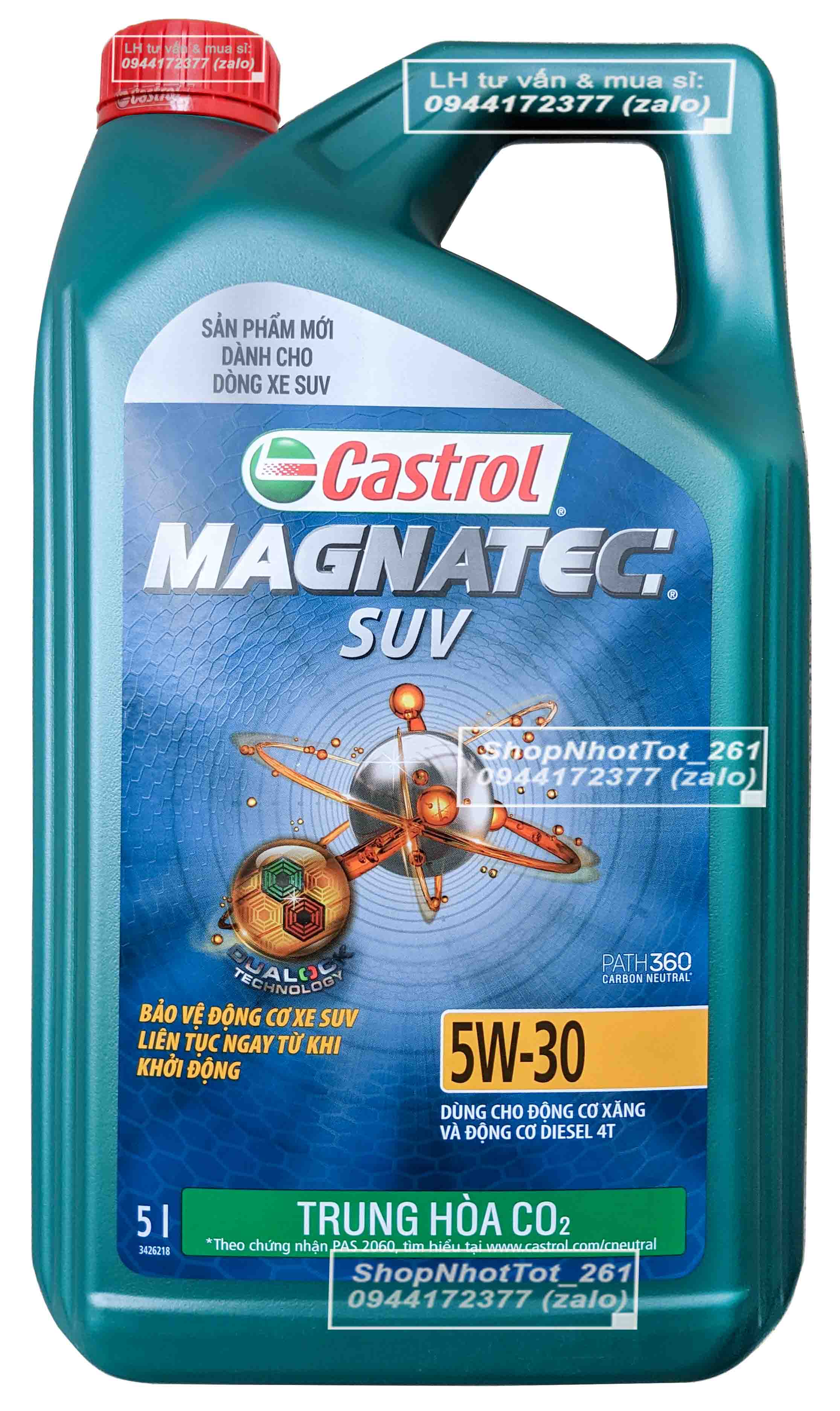 Can 5l dầu nhớt ô-tô tổng hợp toàn phần castrol magnatec suv stop-start dualock 5w30