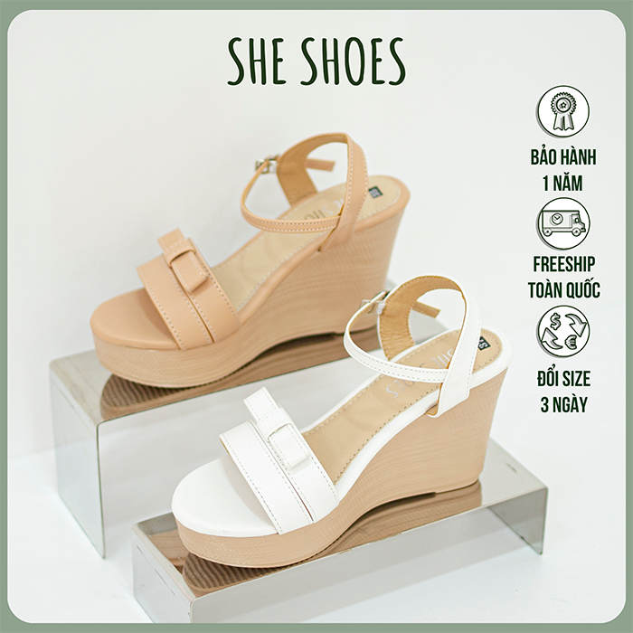 Giày sandal đế xuồng ♥️ sandal quai ngang 9p siêu xinh, độc quyền bởi she shoes - sdx09043
