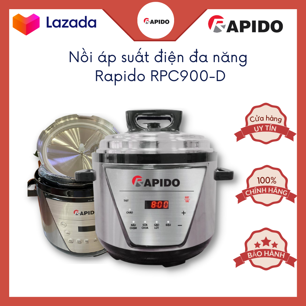 Nồi áp suất điện đa năng rapido rpc900-d - nồi áp suất điện - nồi áp suất rpc900-d