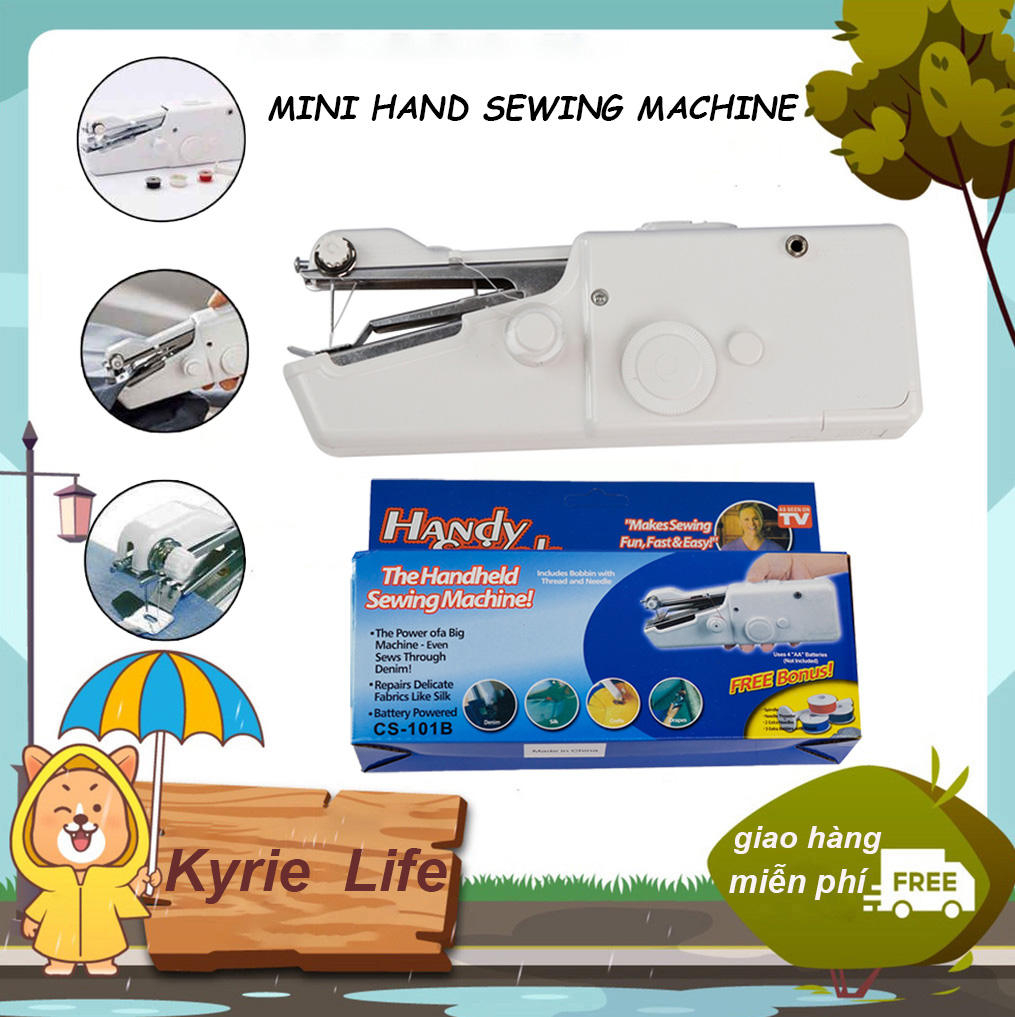 Máy khâu mini cầm tay, Máy khâu cầm tay tiện dụng, Máy khâu nhỏ dùng điện gia đình, Máy khâu siêu nhỏ bằng tay thủ công tại nhà, Vận chuyển cực nhanh