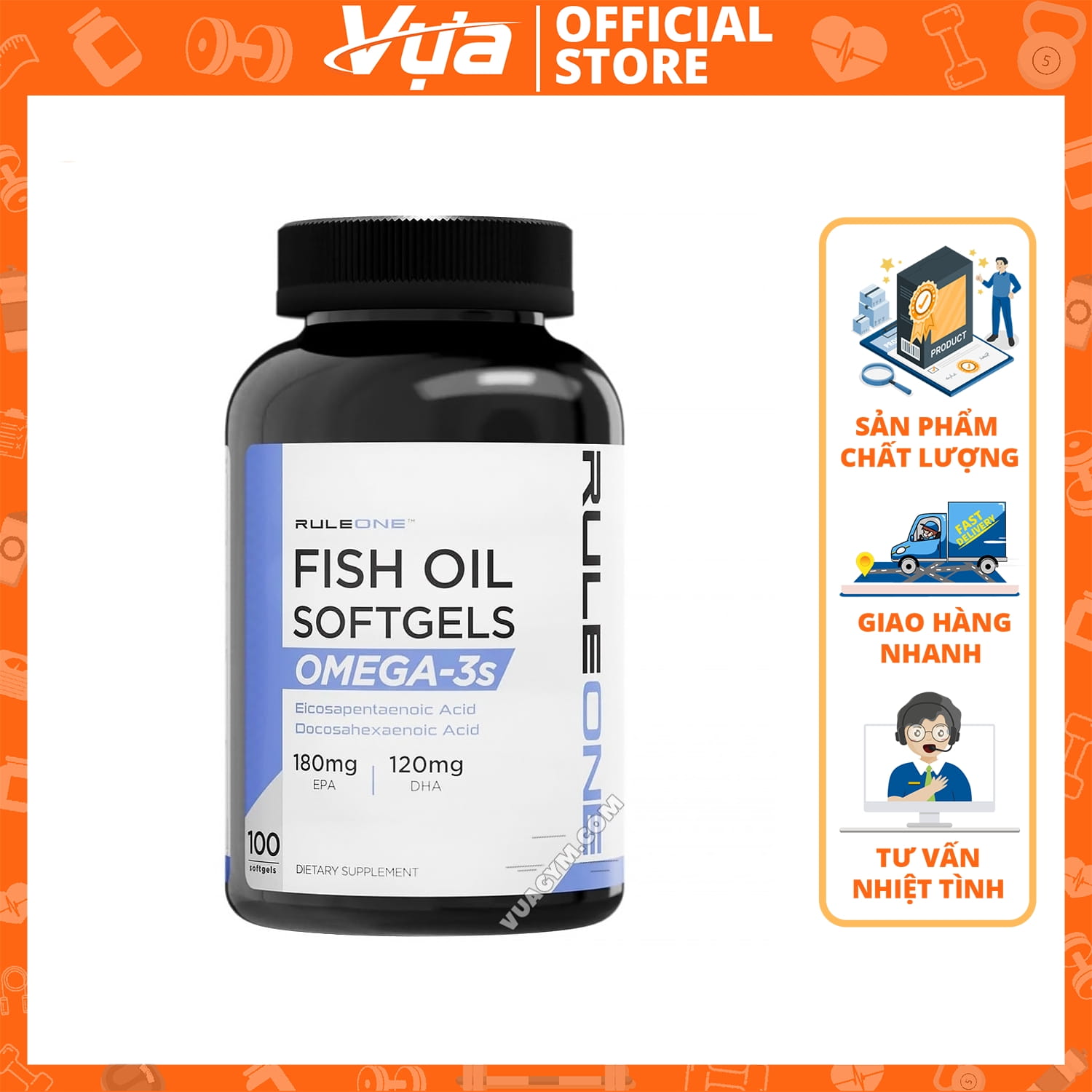 Rule 1 - R1 Fish Oil 100 viên - Thực Phẩm Bổ Sung Sức Khỏe Chính Hãng
