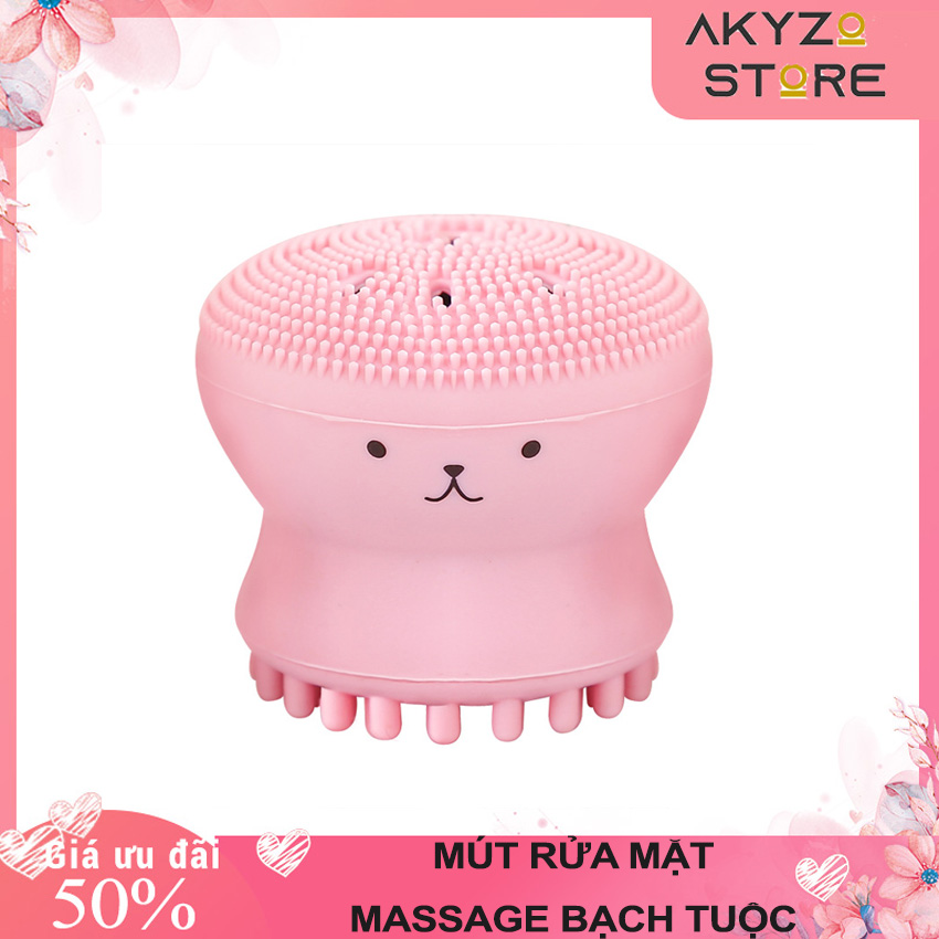 Mút Rửa Mặt Bạch Tuộc Massage Phong Cách Korea Akyzo Store Làm Sạch Sâu, Tẩy Tế Bào Chết, Bụi Bẩn, Bã Nhờn Dễ Dàng.