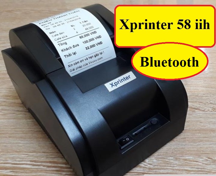[HCM]Máy in nhiệt in hóa đơn Xprinter K58 kết nối Bluetooth + 10 cuộn giấy