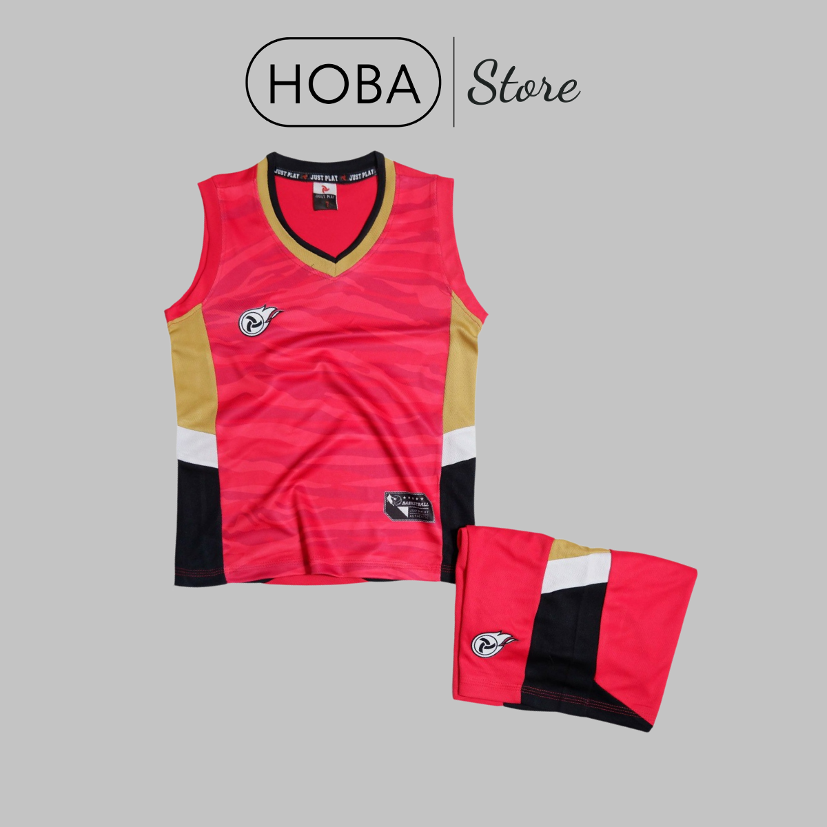 Quần áo bóng rổ trẻ em đồ thể thao trẻ em Jumper đỏ