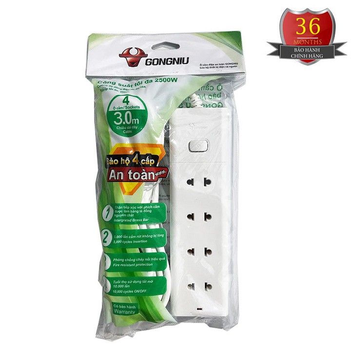 Ổ cắm điện Gongniu 3m