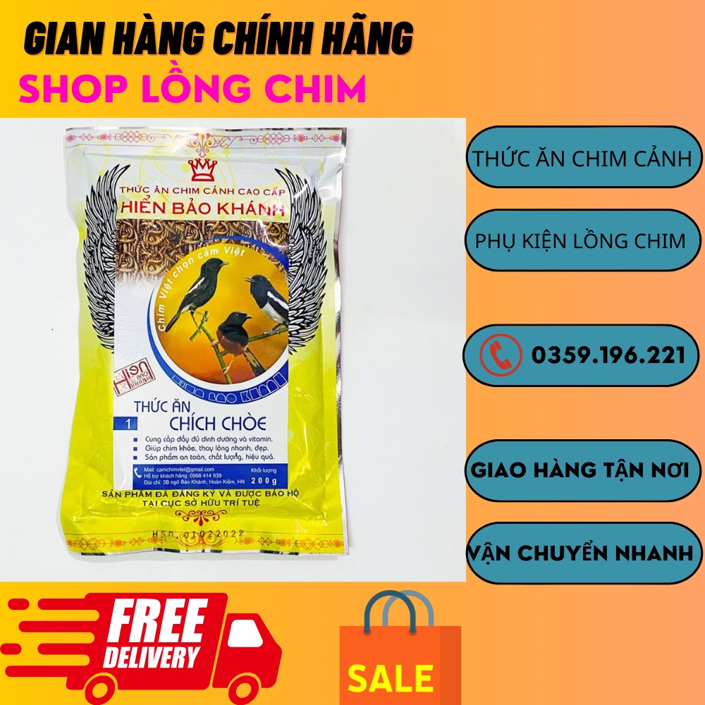 Cám chim chích chòe Hiển Bảo Khánh số 1 cao cấp 200gram - Cám chích chòe Hiển Bảo Khánh số 1 giá rẻ